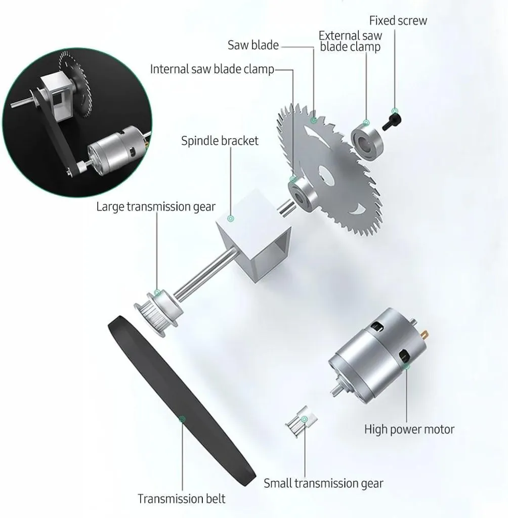 Scie sur table de précision pour modélisme - Vitesse et angle ajustable - 5