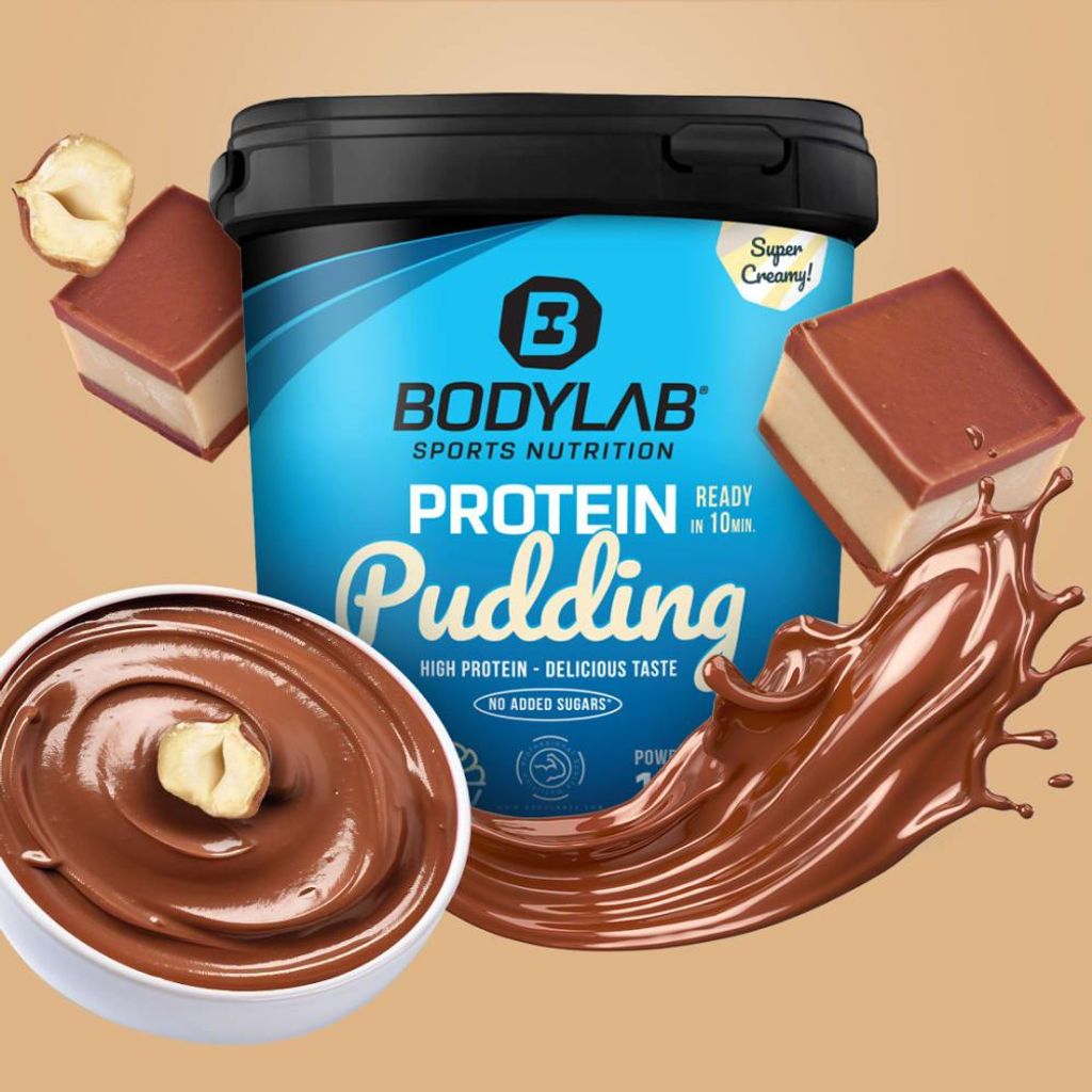 BODYLAB Protein Pudding - 1000g - Haselnuss-Nougat