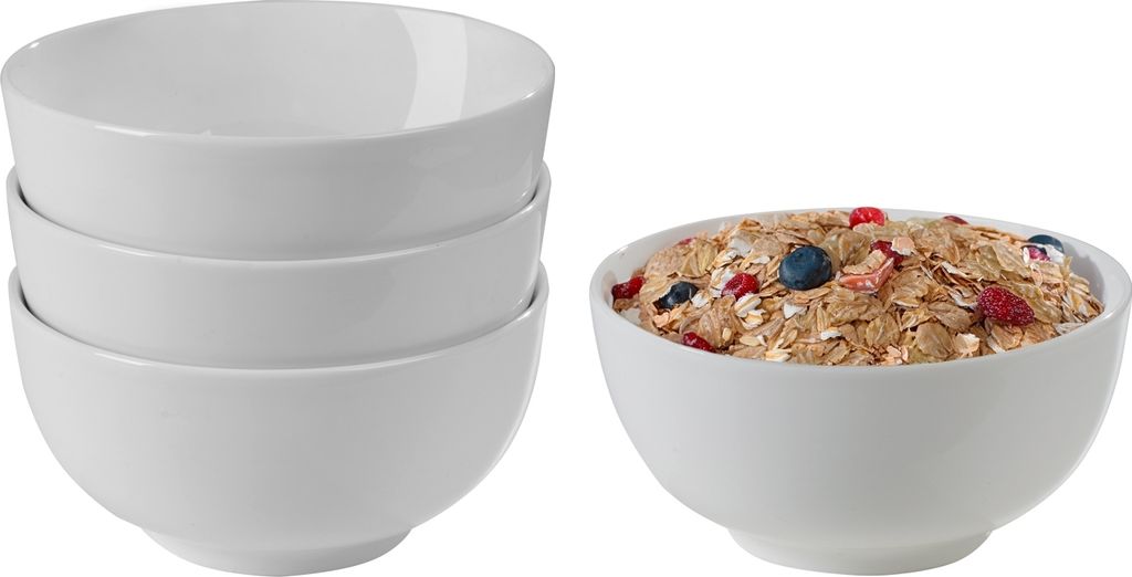 Müslischalen - Weiß - Ø 14 cm - Bone China - 4er Set