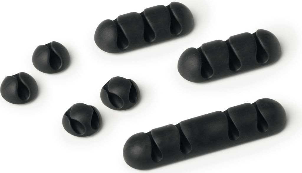 DURABLE Kabel-Clips Set CAVOLINE CLIP MIX 7 St., 504137 graphit
