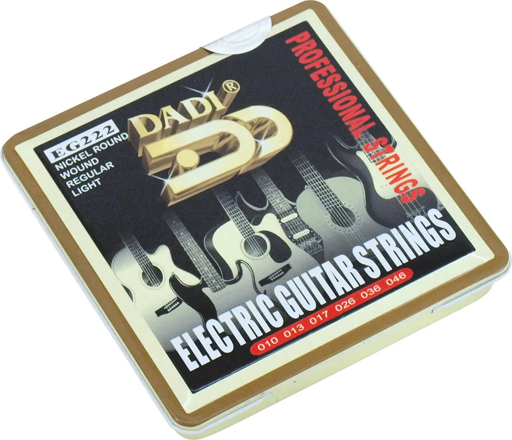 Cordes pour guitare électrique 010-046 DIMAVERY en acier nickelé pur