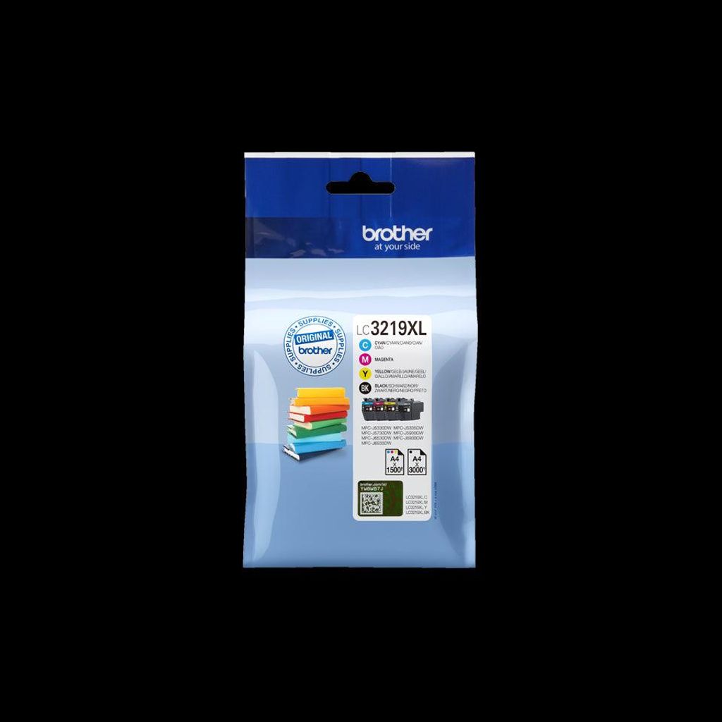 Brother LC3219XL Value Pack - Pack de 4 - XL - noir, jaune, Image du produit 