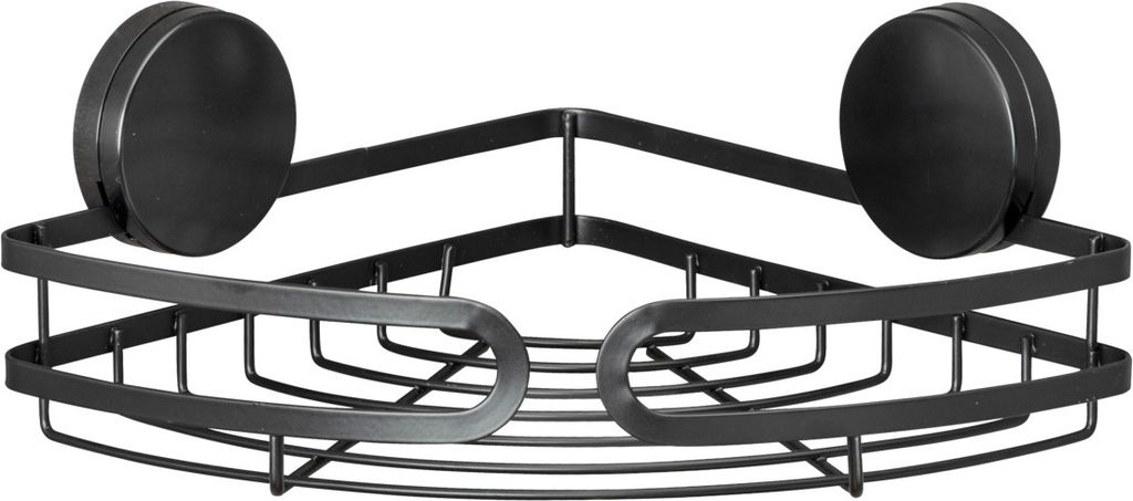 WENKO Static-Loc® Plus Eckablage Pavia Schwarz, Produktbild 