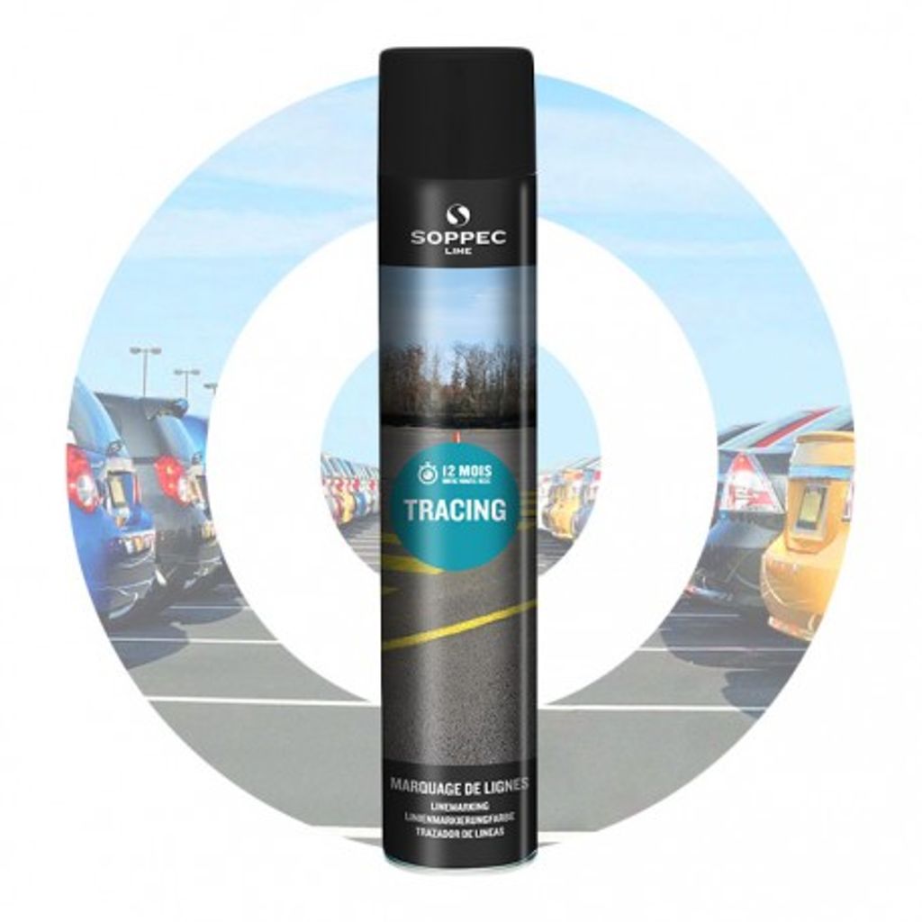 6x Tracing Linienmarkierspray 750ml Straßenmarkierung Parkplatzmarkierung Soppec Schwarz