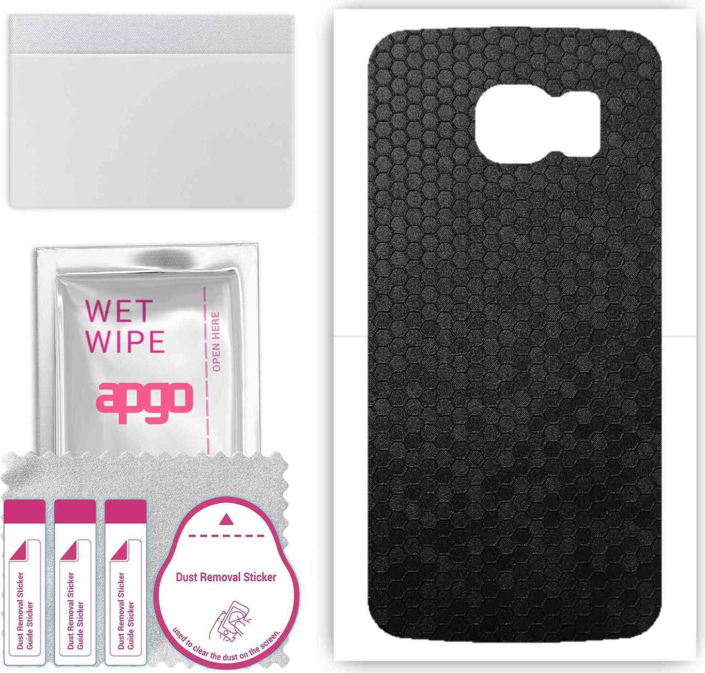 apgo Rückseite Schutzfolie, Skin, kompatibel mit Samsung Galaxy S6 G920, Hinten Displayschutzfolie aus Vinylfolie, kratzfest, einfache Montage - S...