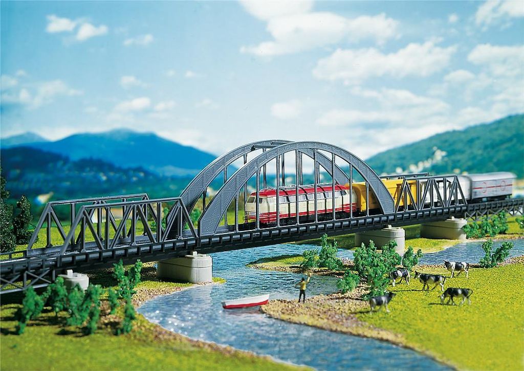 FALLER 222583 - Spur N - Bogenbrücke mit 2 Vorflutbrücken Produktbild 