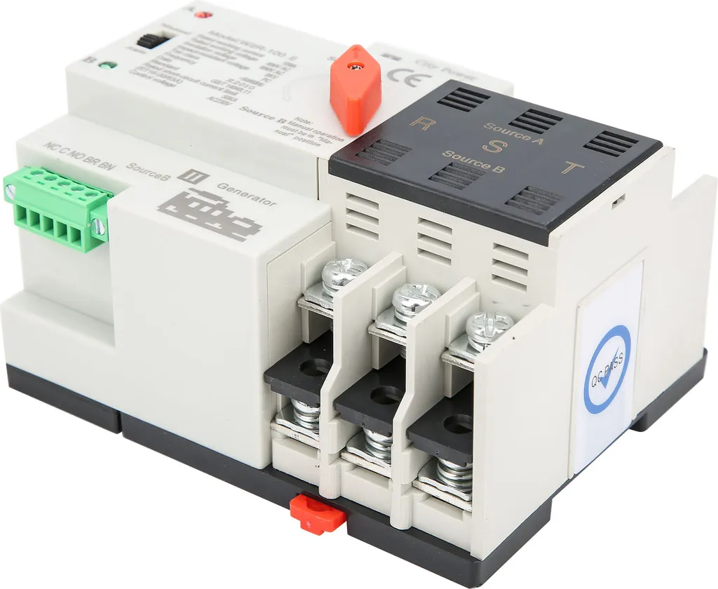 Commutateur de transfert automatique 100A triphasé pour secours