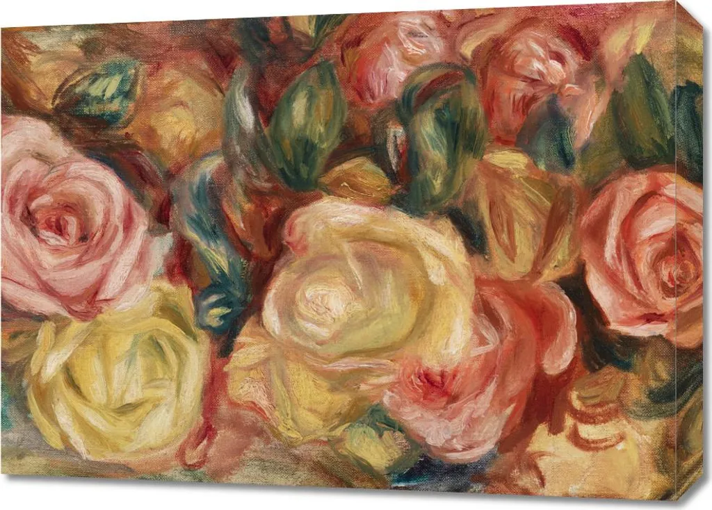 Sublimez un Mur Vide avec le Tableau Roses de Renoir Vintage 70x50 cm