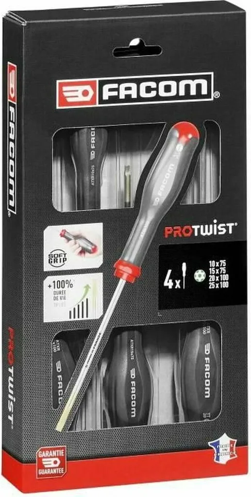 Tournevis Torx de sécurité Facom ProTwist ATXR kit de 4 outils pro