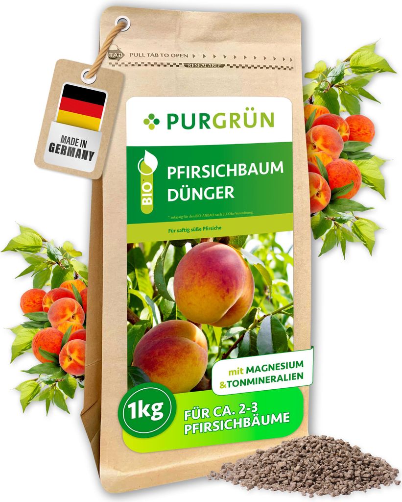 Purgrün -Pfirsichbaum-Dünger 1 kg, Produktbild 