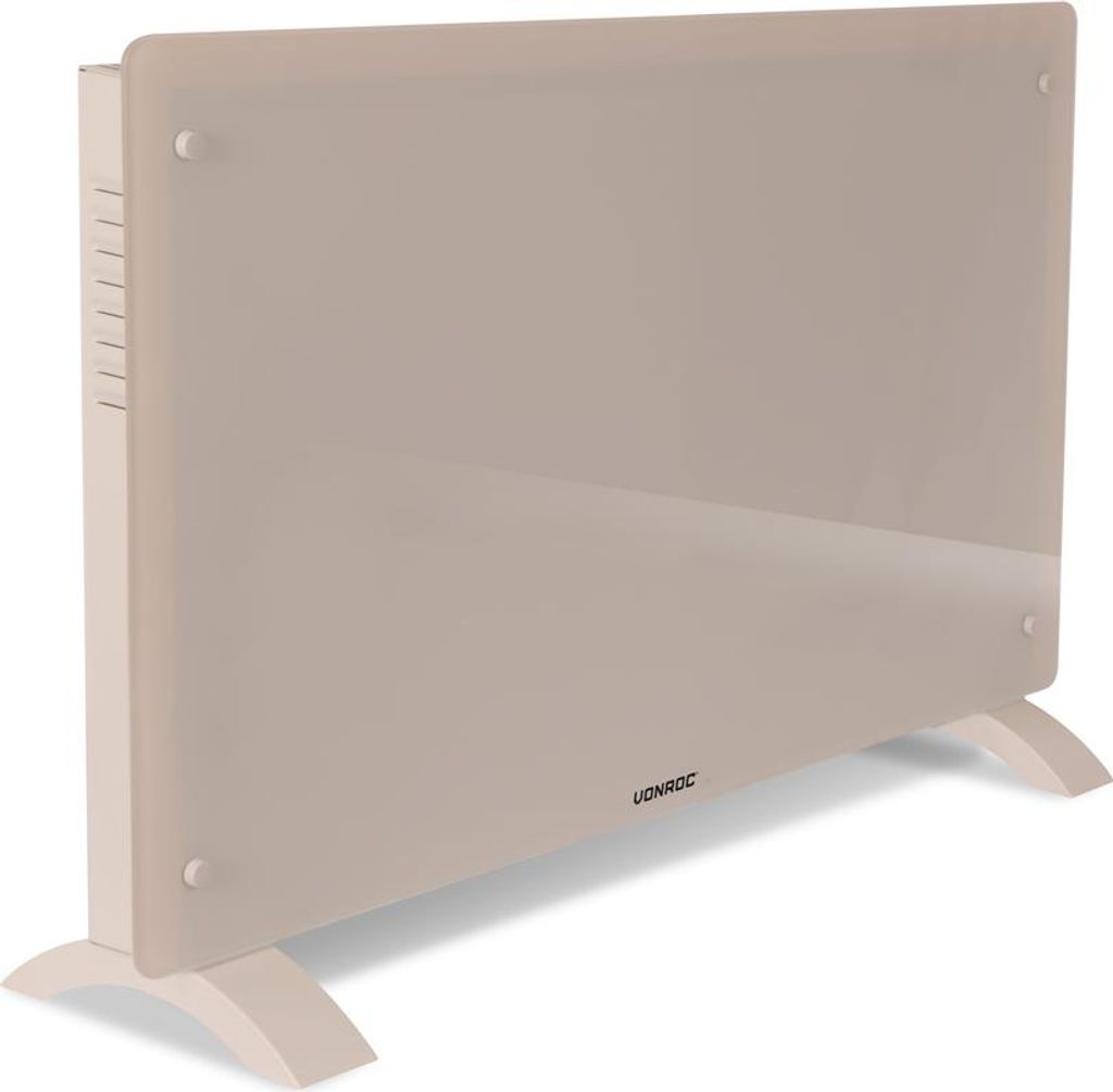 Glass convector heater 2000W - with Wifi - beige Produktbild 