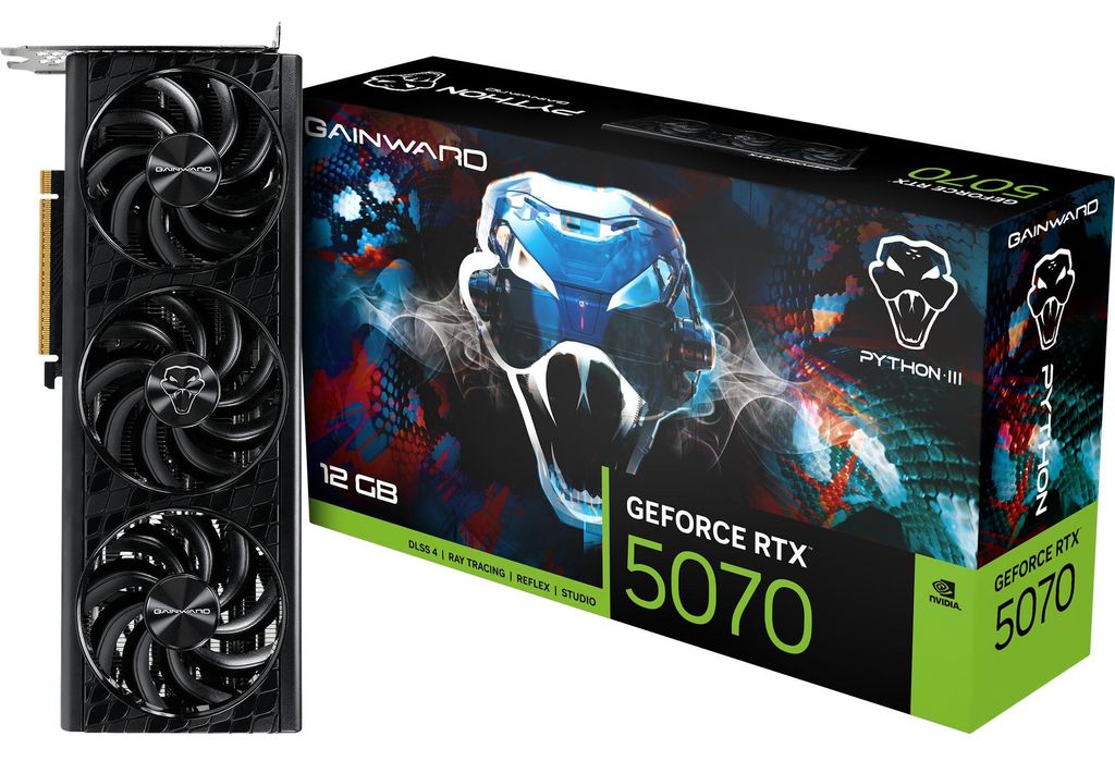 Gainward GeForce RTX 5070 Python III, Grafikkarte, (DLSS 4, Produktbild 