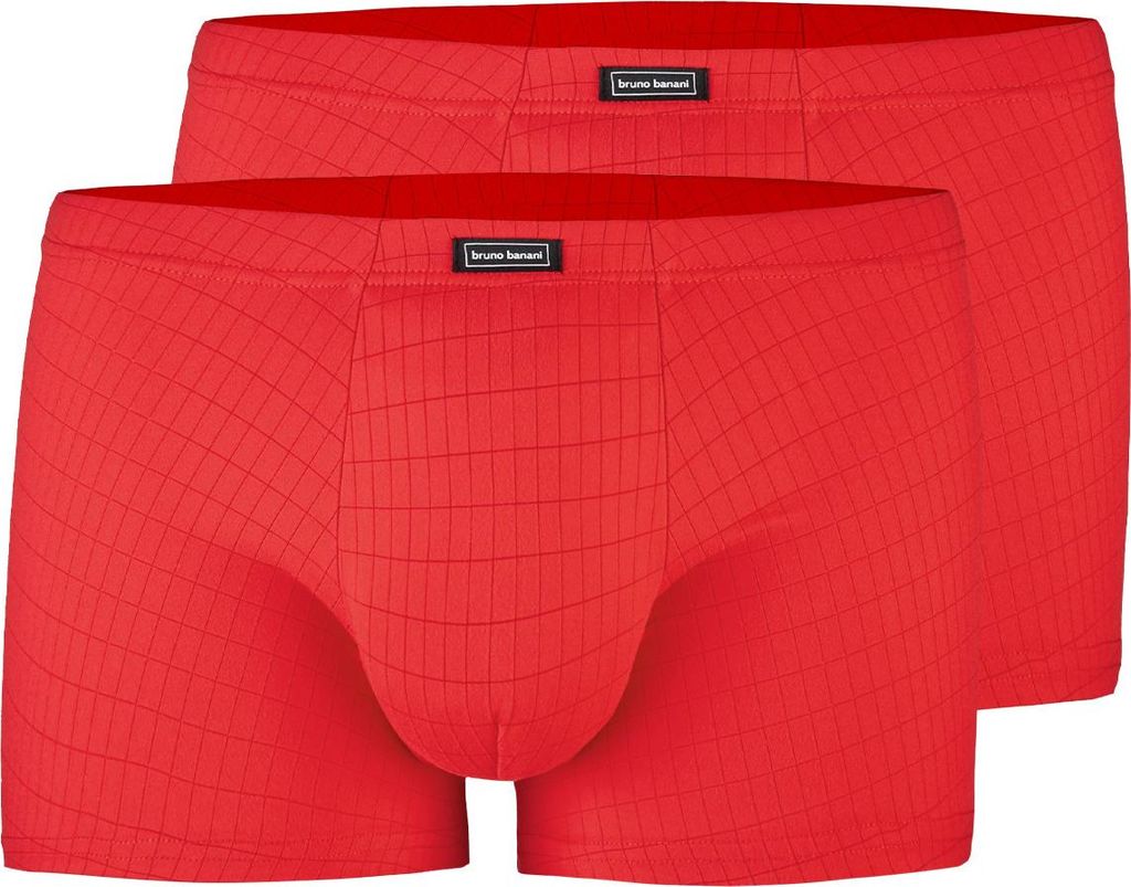 Bruno Banani 2er Pack Check Line 2.0 Retro Short / Pant Stoffummantelter Bund, Suspensorium mit Baumwolleinsatz, Atmungsaktiv, pflegeleicht und far...