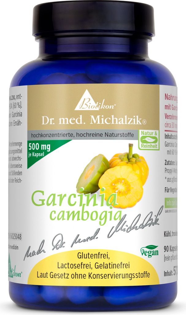 Garcinia Cambogia nach Dr. med. Michalzik - 60% natürliches HCA - von BIOTIKON