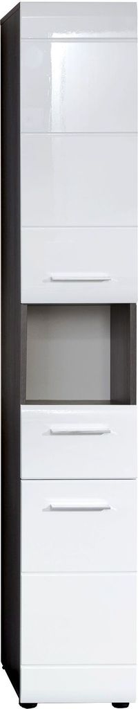 trendteam Bad Hochschrank Line/Skin Sardegna Rauchsilber Produktbild