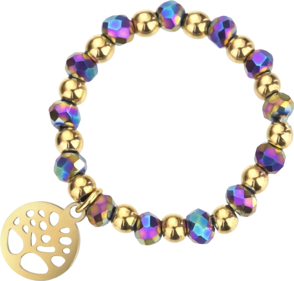 Anello placcato oro con perline Amy Violet EWR23033G