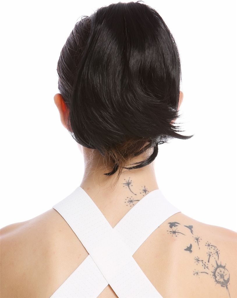 WIG ME UP Zopf Pferdeschwanz kurz glatt Schwarz N869-V-1
