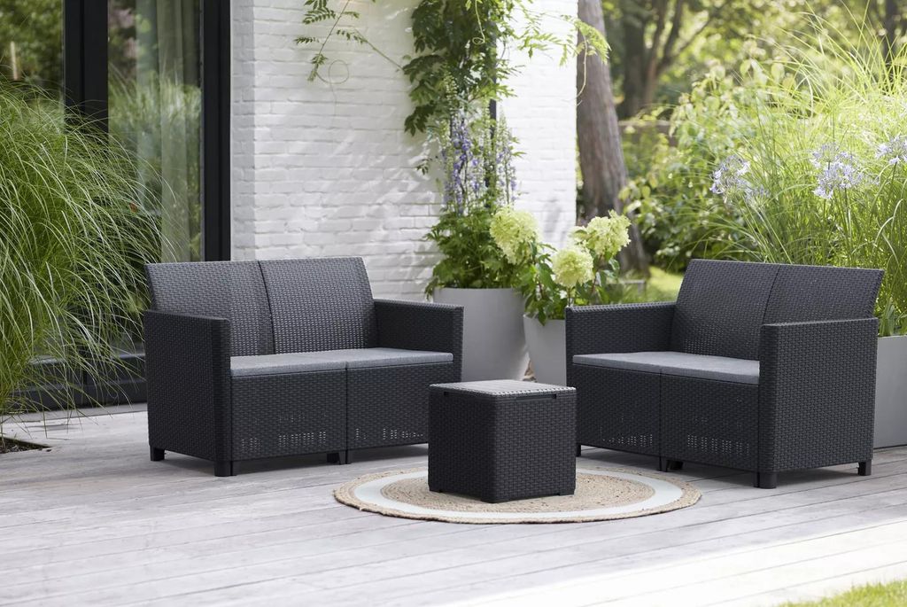 Keter Gartenmöbel-Set Marie Kunststoff in Rattan-Optik