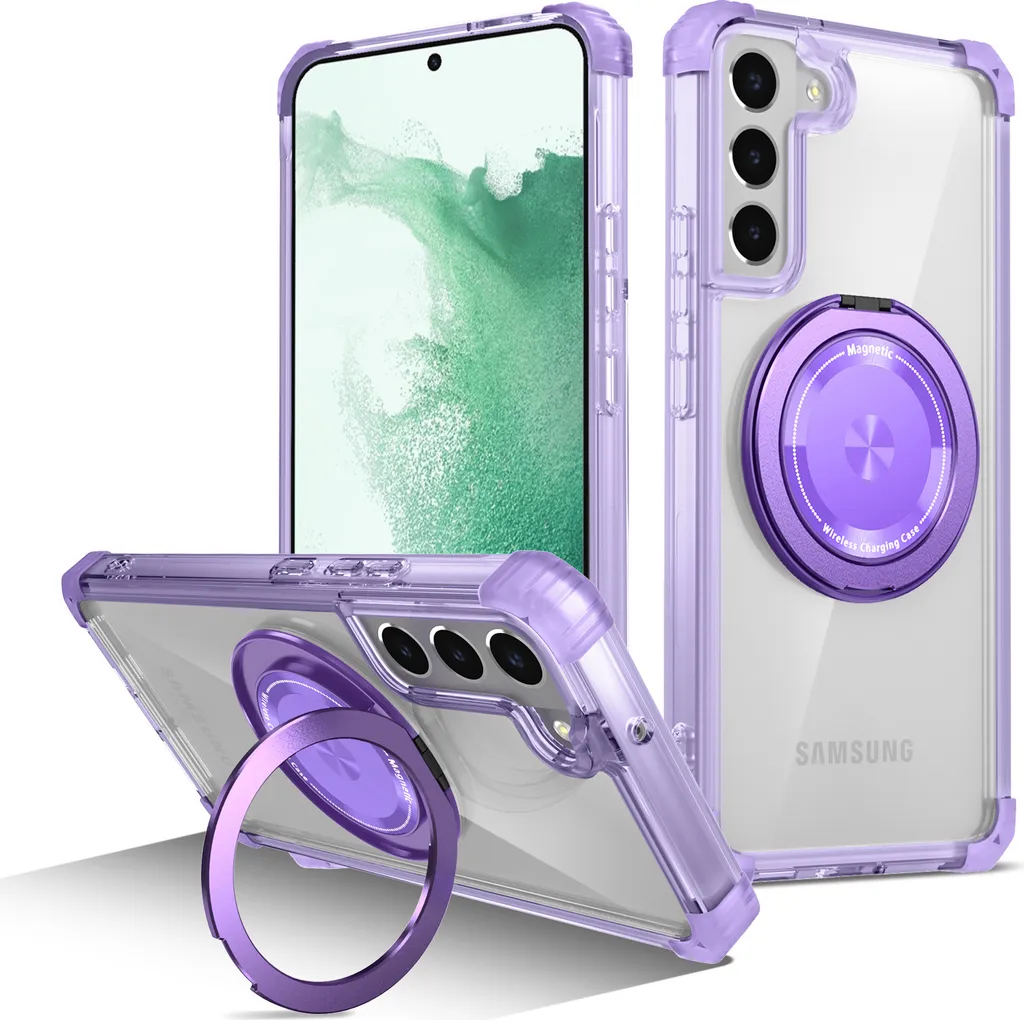 Custodia Samsung S22 5G Robusta MagSafe - Protezione & Stand Viola