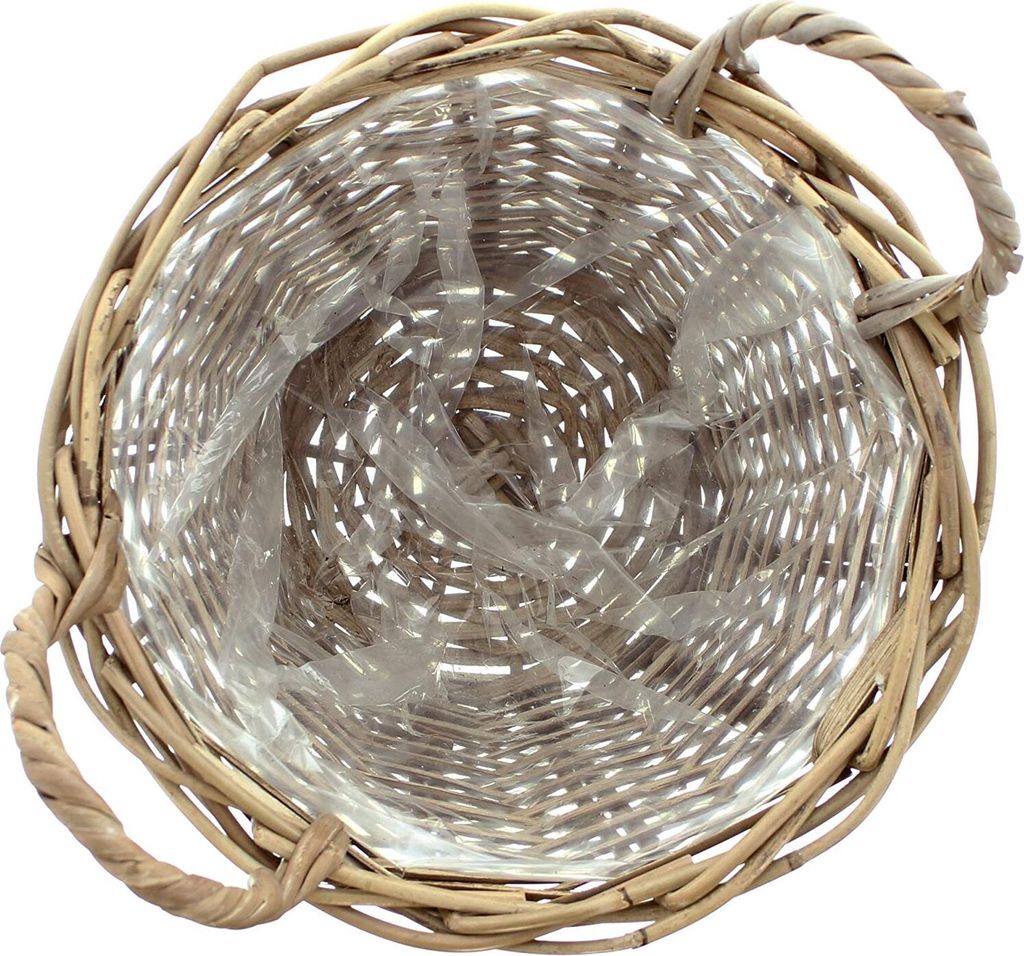 Pflanzkorb aus Rattan, groß, Blumen Pflanz Korb Kübel Topf Produktbild 6
