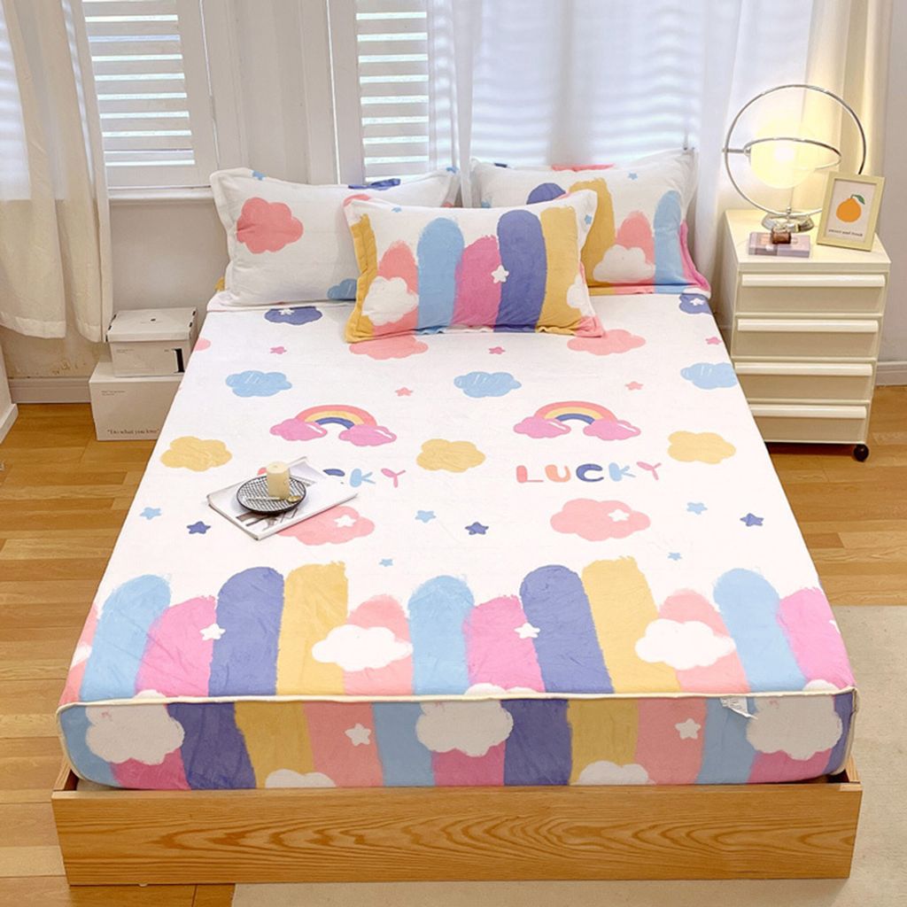 360Home Fleece Spannbetttuch Kinder kuschelig Bettlaken Spannbettlaken rosa 150*200cm