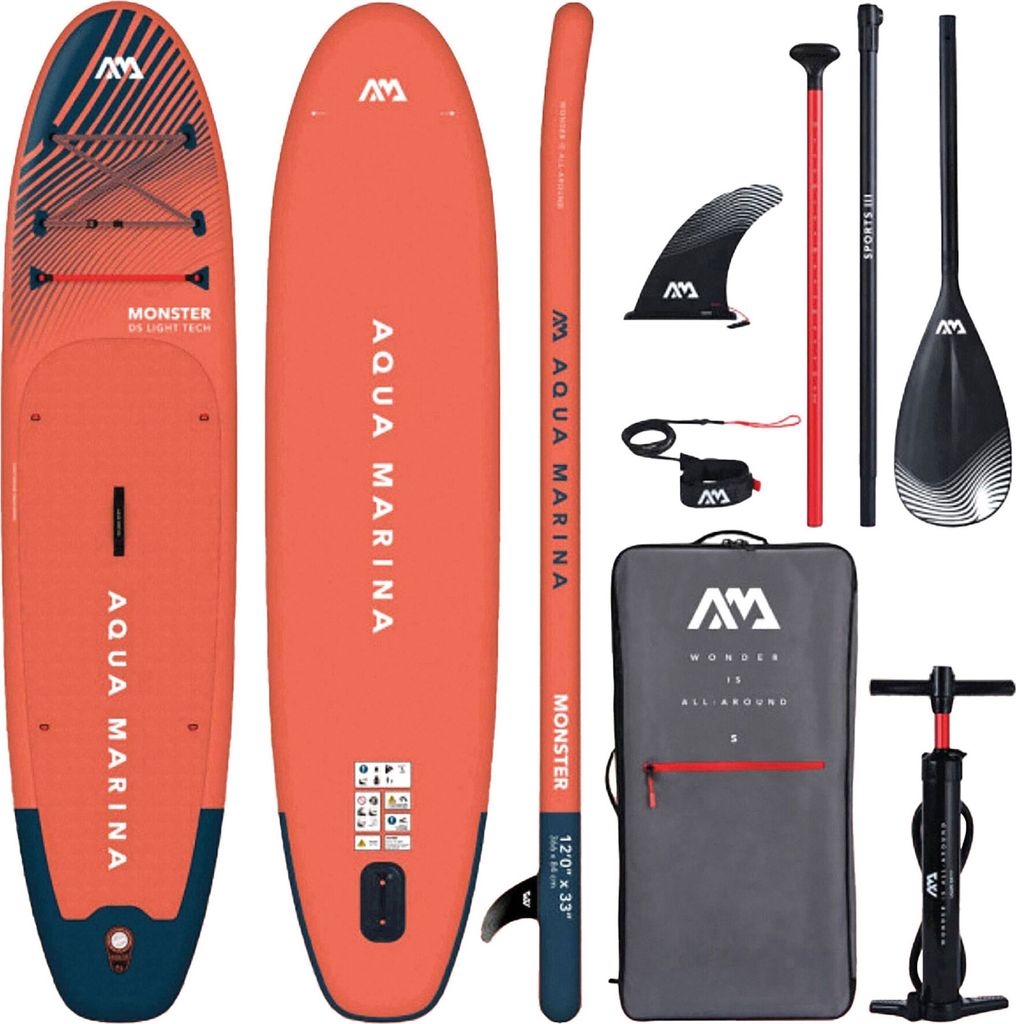 AQUA MARINA MONSTER 12'0" iSUP Board Set aufblasbar Stand Produktbild 7