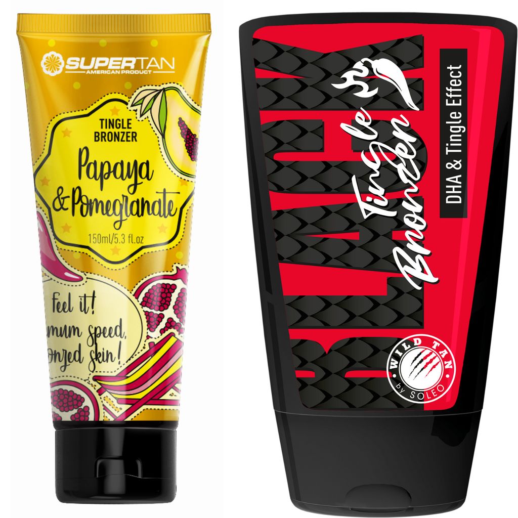 Supertan Papaya & Granatapfel + Wild Tan Black, kribbelfrei