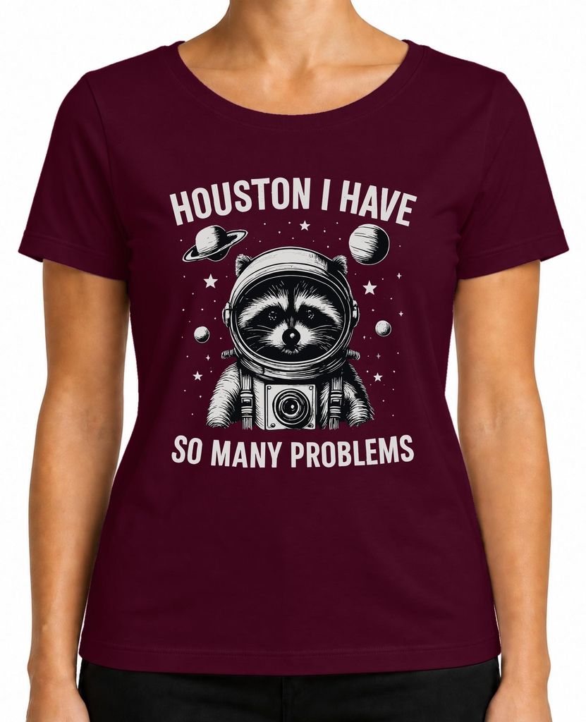 Houston ich hab wirklich so viele Probleme Waschbär Produktbild 