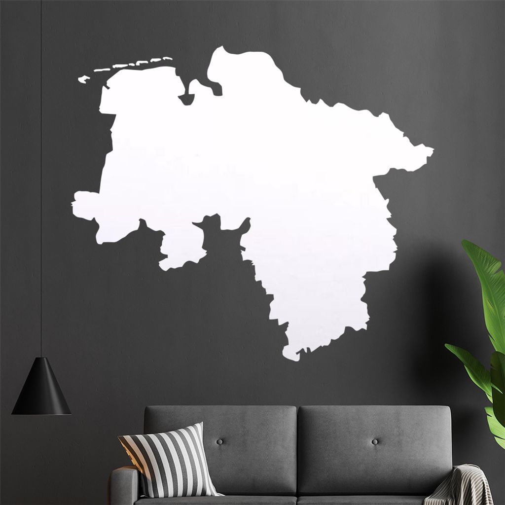 KIWISTAR Bundesland Niedersachsen - Hannover Ostfriesland Wandtattoo in 6 Größen - Wandaufkleber Wall Sticker - Dekoration, Küche, Wohnzimmer, S...