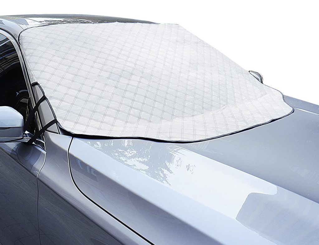 Faltbarer Sonnenschutz für Autofenster, Winterschutz mit 3 Magnetverschlüssen gegen Strahlung, Sonne, Staub, Schnee und Frost