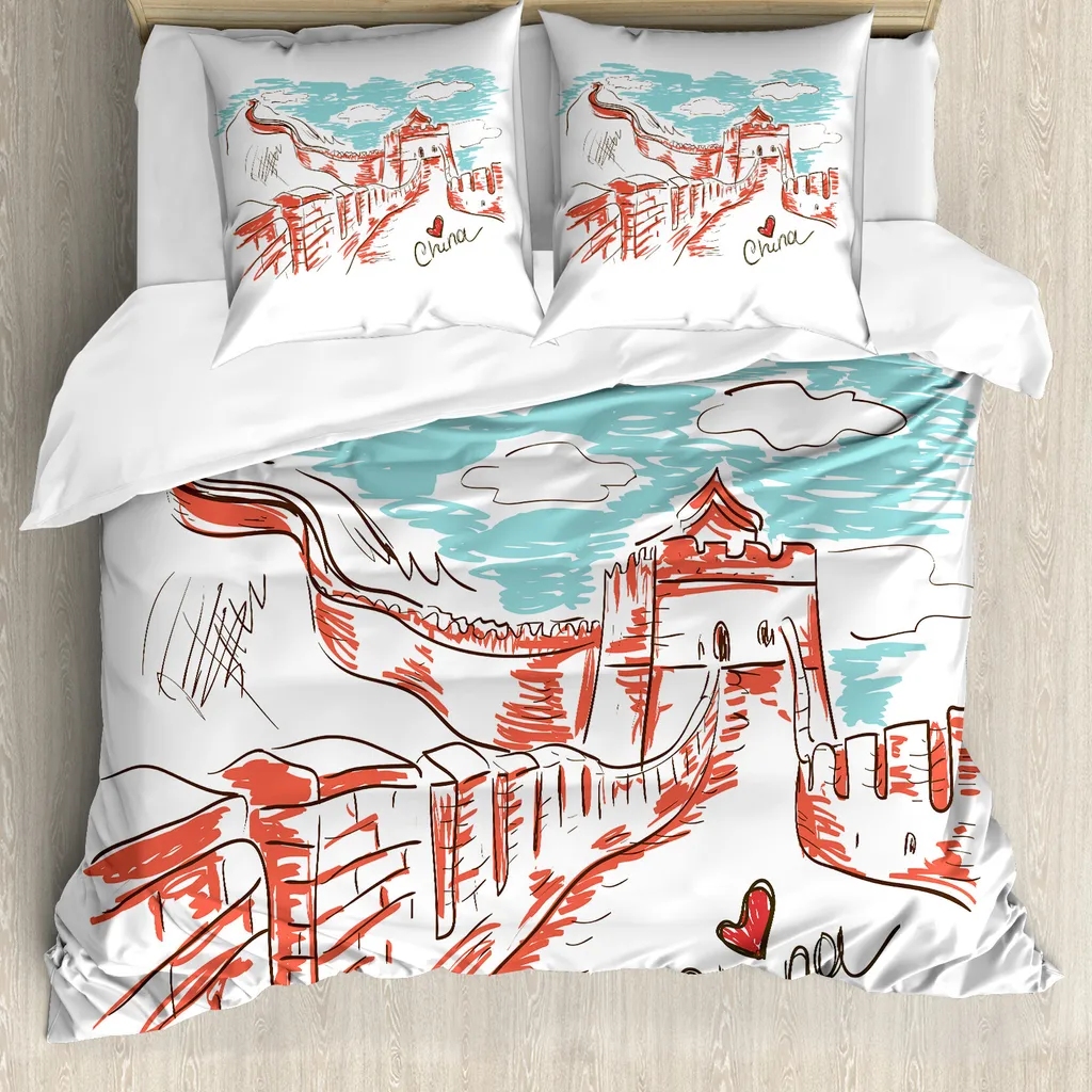 Copripiumino Zen ABAKUHAUS Sketch Chinese 155x220 - Benessere Antiacaro