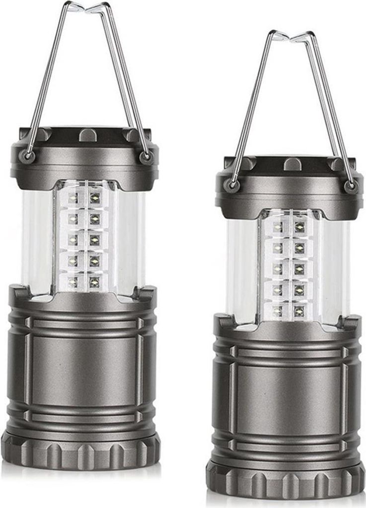 2-teilige Campinglampe, Teleskop-Campinglampe, Zeltlampe, Notlampe, tragbare Ponylampe,grey