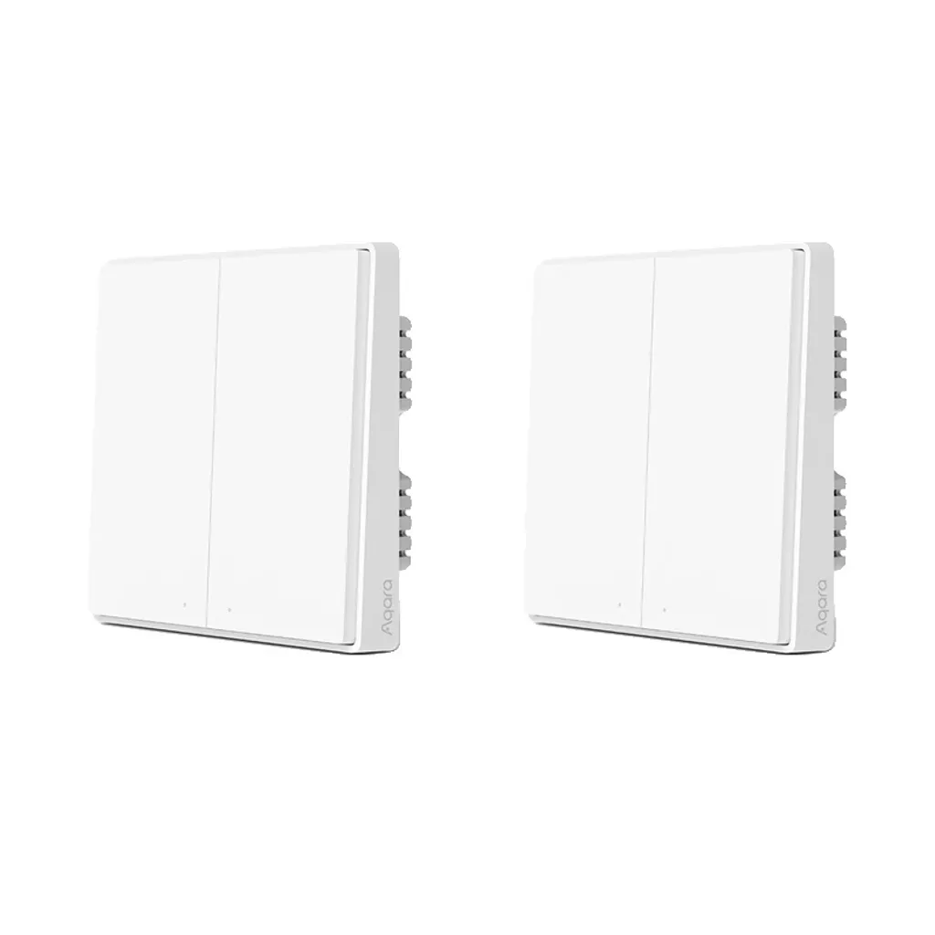 Interrupteur ZigBee Aqara D1 Double avec Neutre pour Contrôle à Distance