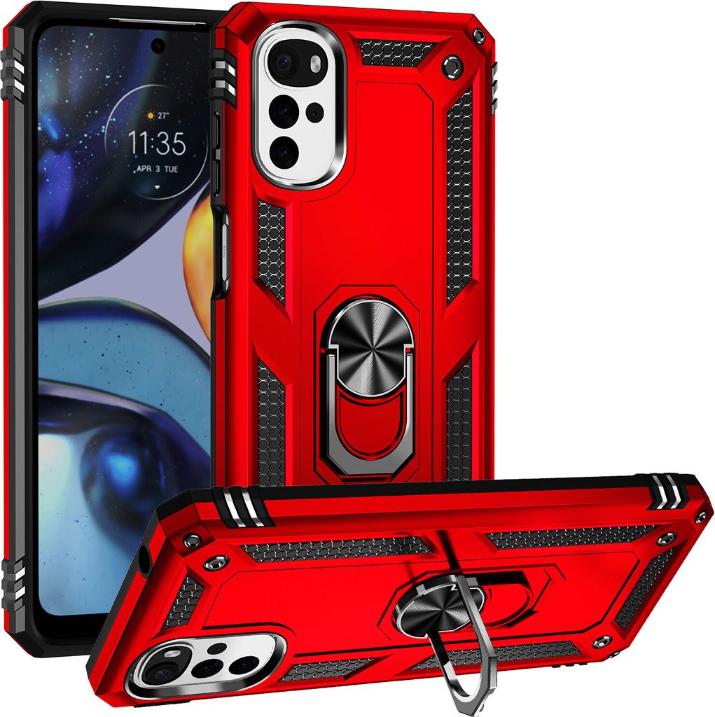 Moto G22 Hülle, Dual Layer Robust Militäre Schutzhülle mit Produktbild 