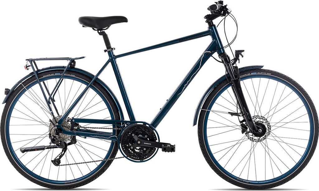 Bergrausch Matterhorn leichtes Herren-Trekkingbike 28 Zoll Dunkelblau 61 cm