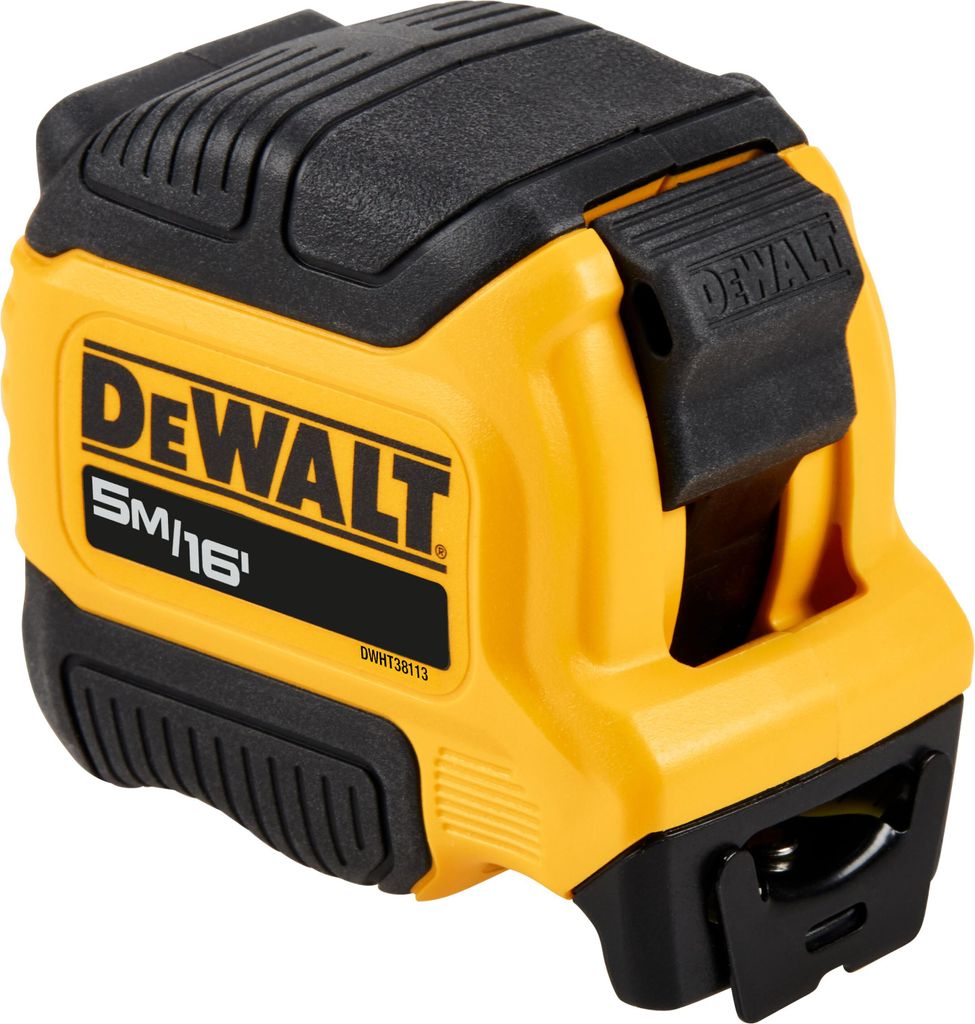 DeWALT Bandmaß de die kompakte Serie de 5 m de Breite de 28 mm, 3 m de verlängerte Reichweite, die ein einfaches Bremsen de Finger für eine sola...