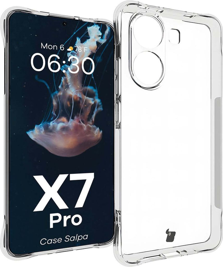Bizon Case Salpa flexible Hülle für Xiaomi Poco X7 Pro, transparent