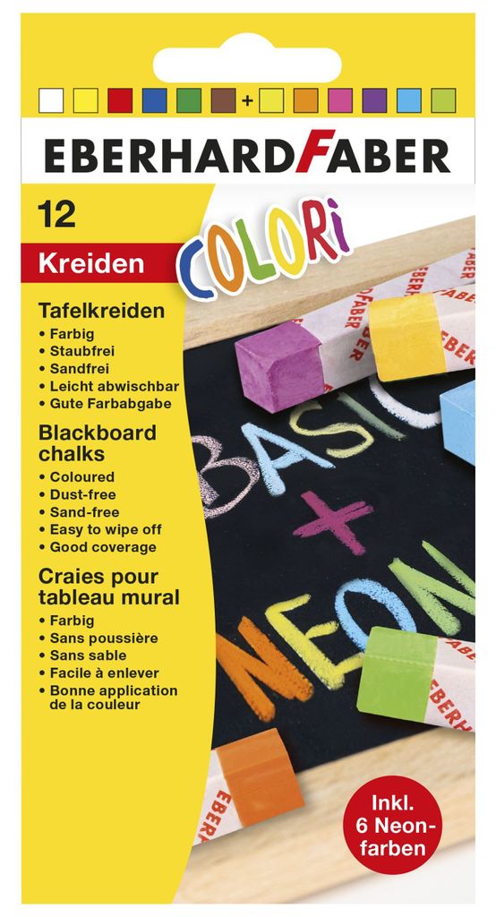 EBERHARD FABER Craie pour tableau noir COLORI BASIC + NEON Image du produit 
