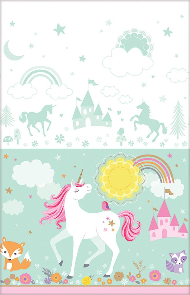 Amscan "Magical Unicorn" Einhorn Tischdecke 137 x 243 cm - 571929 | Kinder Geburtstag Partydekorati