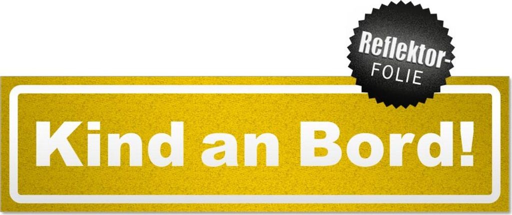 Kind an Bord! Invertiert Magnetschild Schild magnetisch