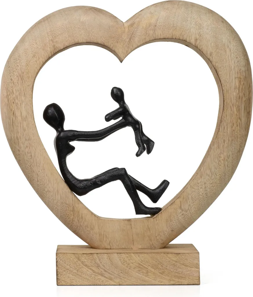 Statuette Mother's Love 30,5cm : Sculpture Mère Enfant Bois Noir