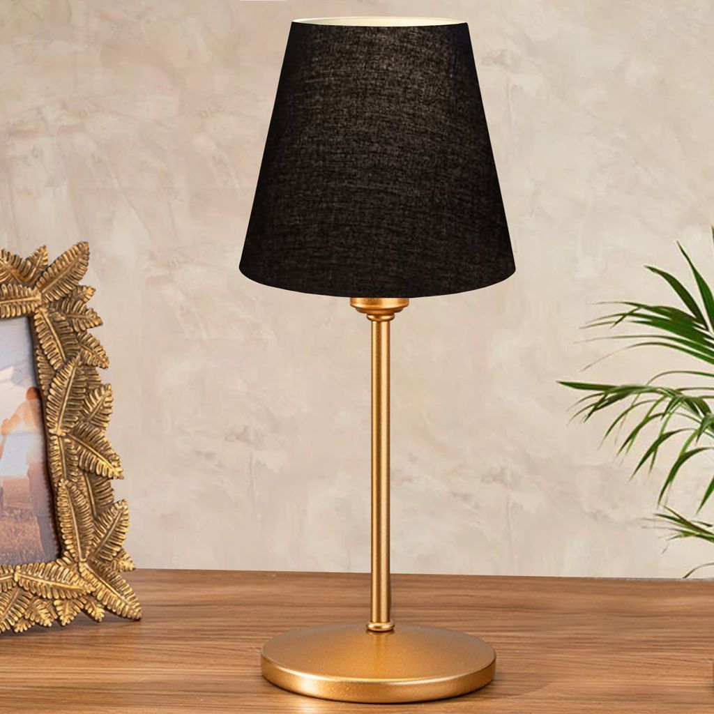 Opviq, AYD-3587,Tischlampe, Schwarz, METALLKÖRPER, 13 x 13 x 37 cm