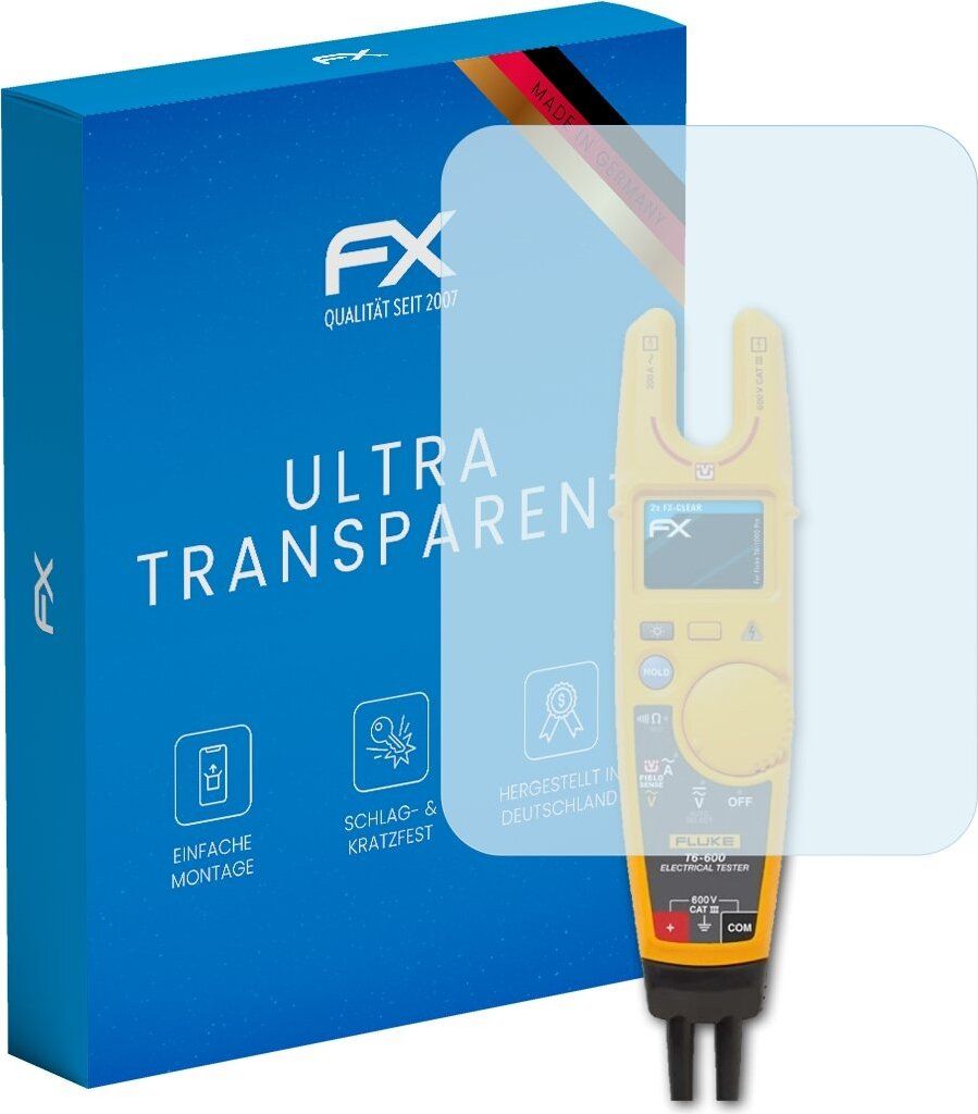 atFoliX FX-Clear 2x Schutzfolie kompatibel mit Fluke T6-1000 Pro Displayschutzfolie