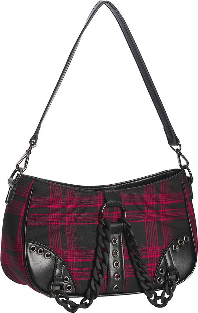 Borsa Gotica Rossa Banned Alternative - Stile Catena di Lombrichi