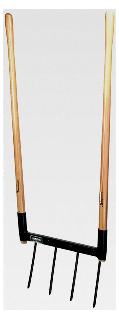 Woeler DW4 Grabegabel – Grabegabel mit 4 Edelstahlzinken (34 cm), ergonomischerHolzgriff, zur Bodenbelüftung und Beetpflege, robustes Gartenger...