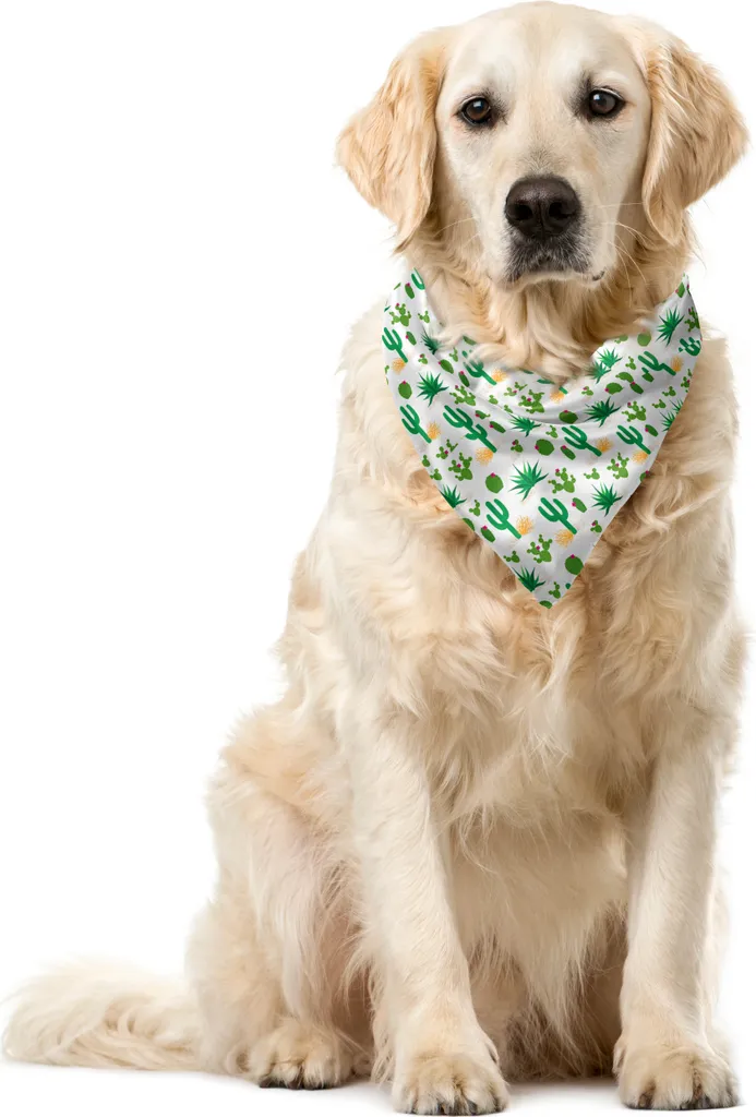 ABAKUHAUS Bandana Cani Cactus Sud-ovest 40x40cm - Accessorio Pet Style