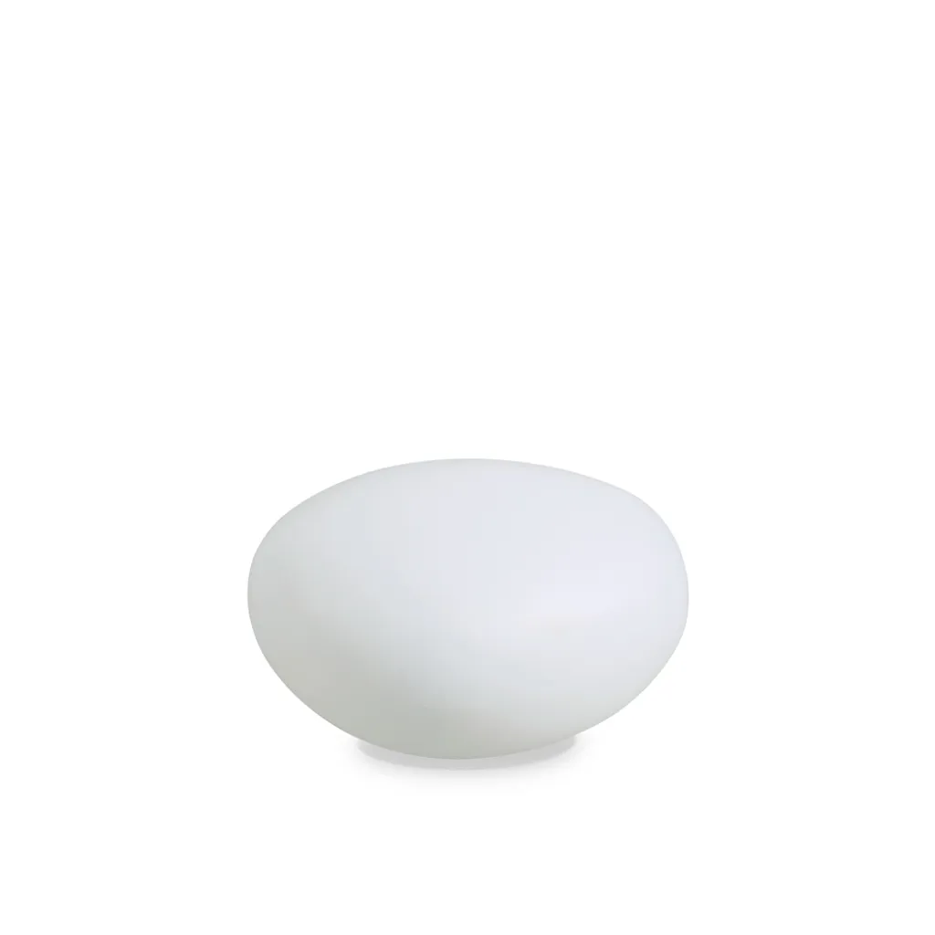 Ideal Lux Sasso PT1 D40 : Lampe de sol design galet minéral blanc