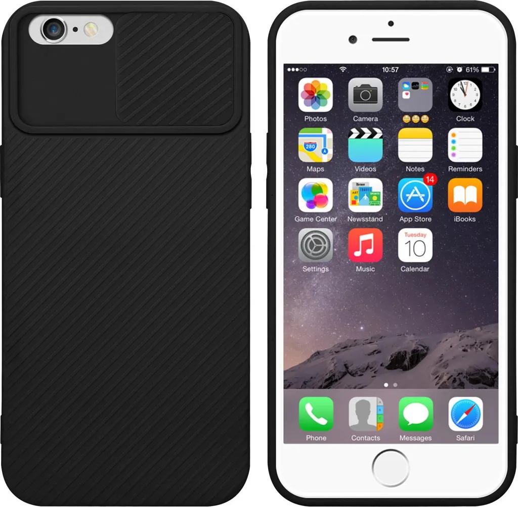 Cadorabo Custodia iPhone 6 Plus / 6S Plus Nera - Protezione TPU Fotocamera