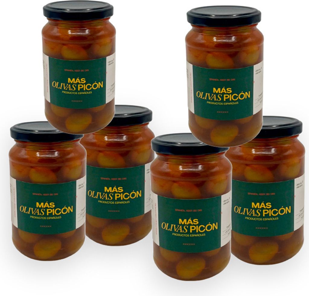 Más Olivas Picón. Eingelegte Grüne Oliven 6 x 380g Produktbild 