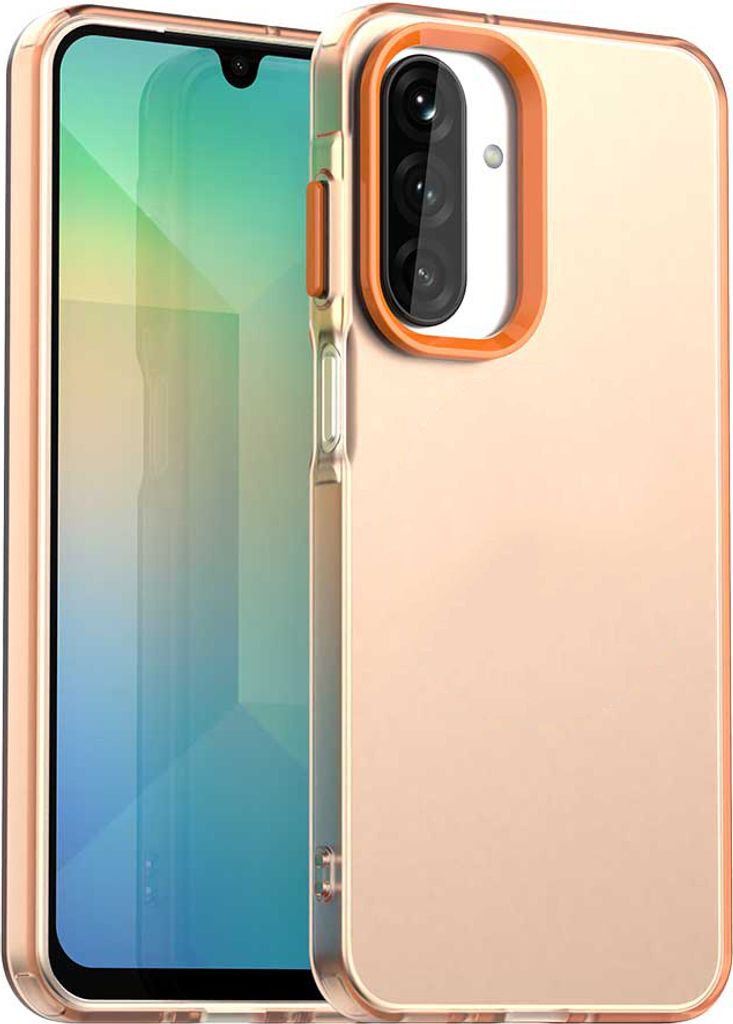 Handyhülle für Samsung Galaxy A26 Schlank Durchscheinend Matt Stoßfest Schutzhülle Orange